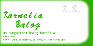 kornelia balog business card