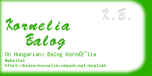 kornelia balog business card